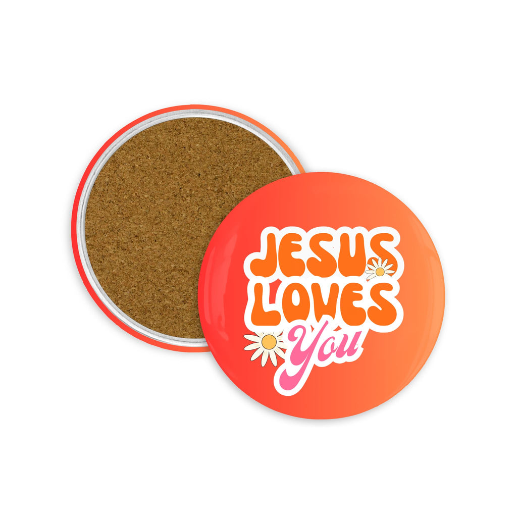 Jesus Loves You Daisies 3.5 Coasters