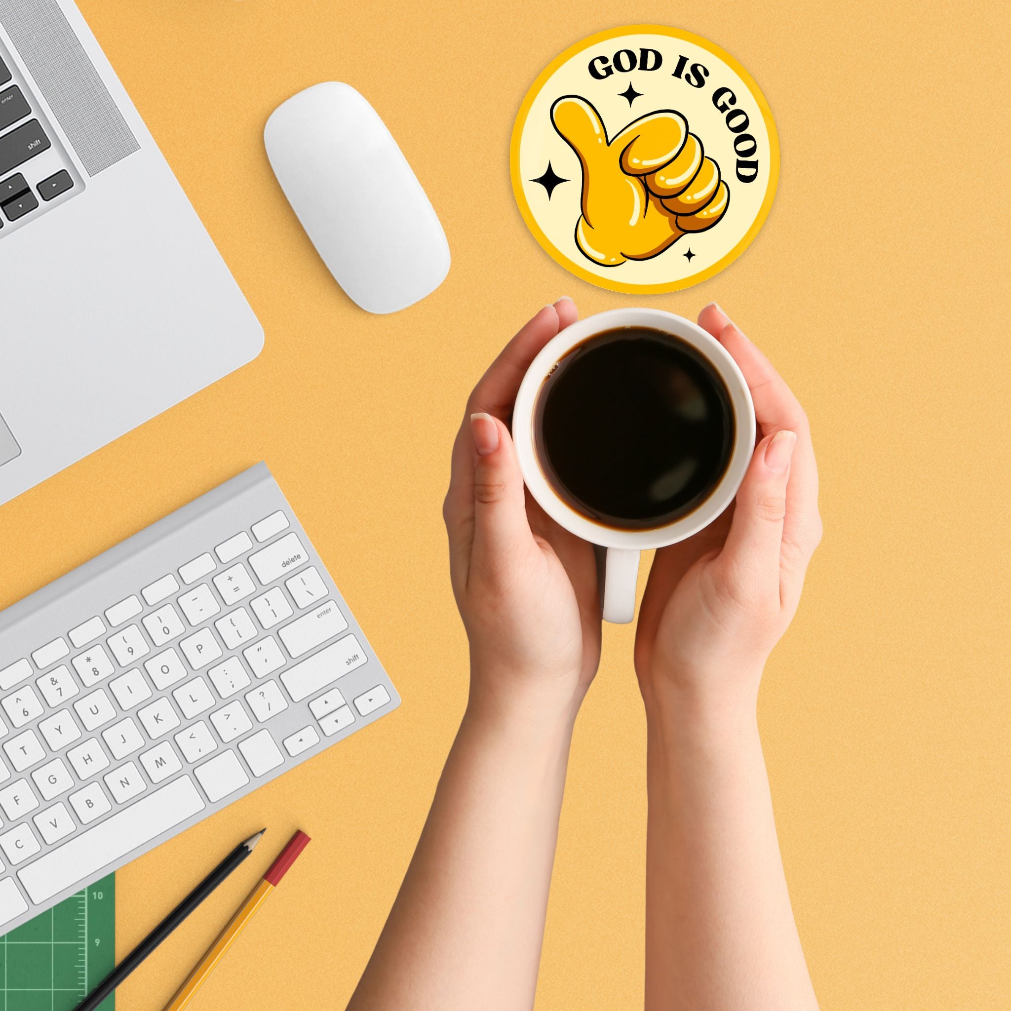 God Is Good Round Coasters