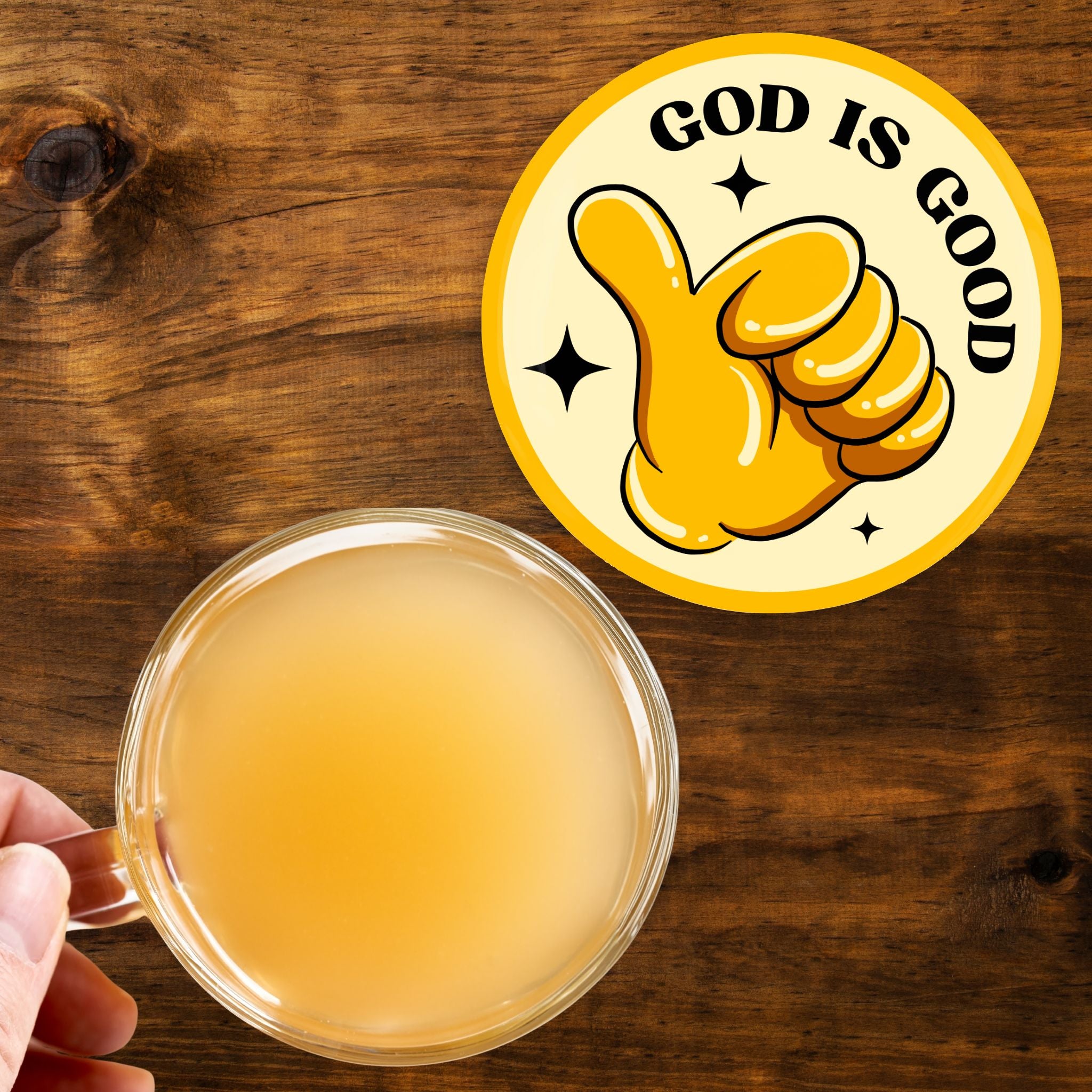 God Is Good Round Coasters