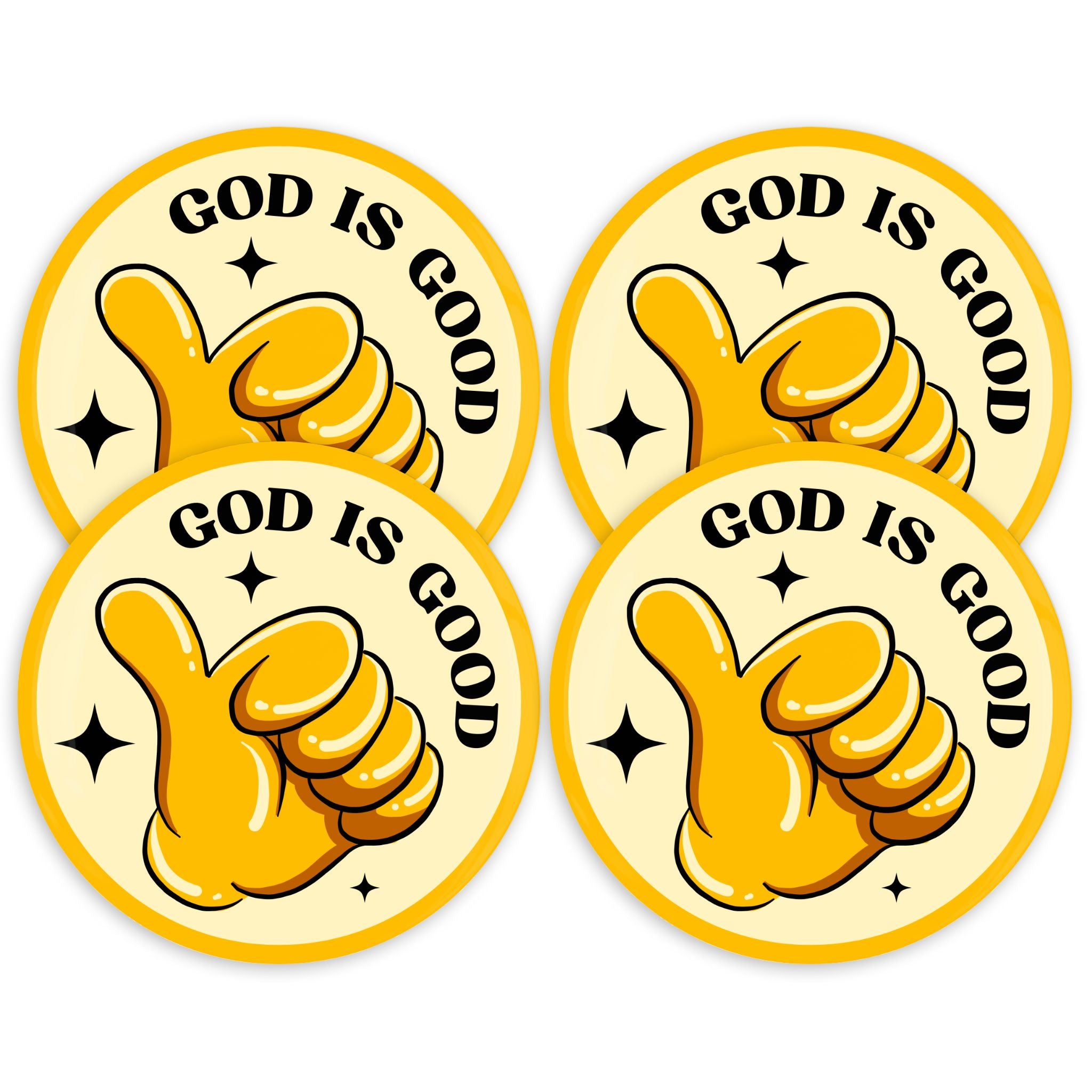 God Is Good Round Coasters