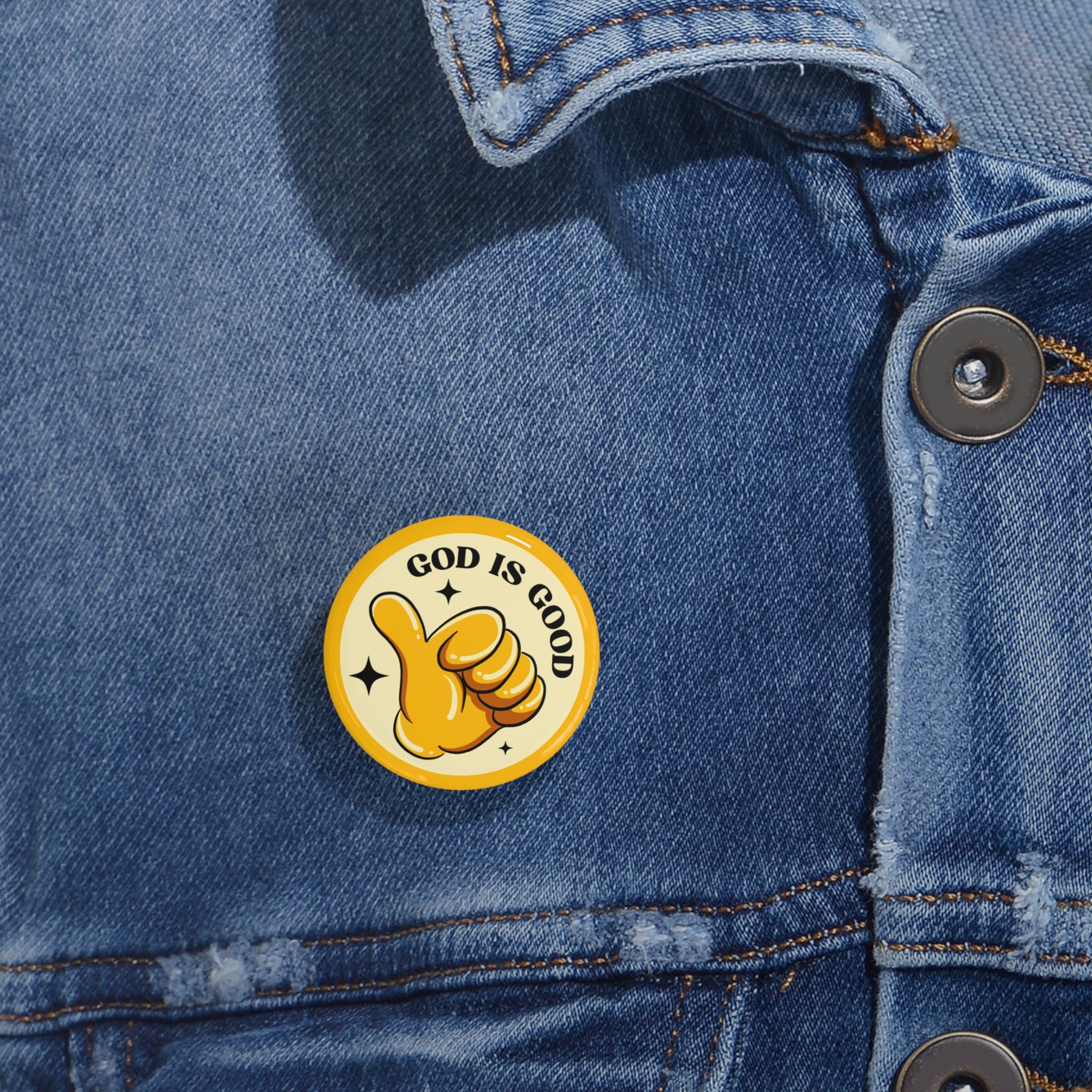 God Is Good Round Pin Buttons